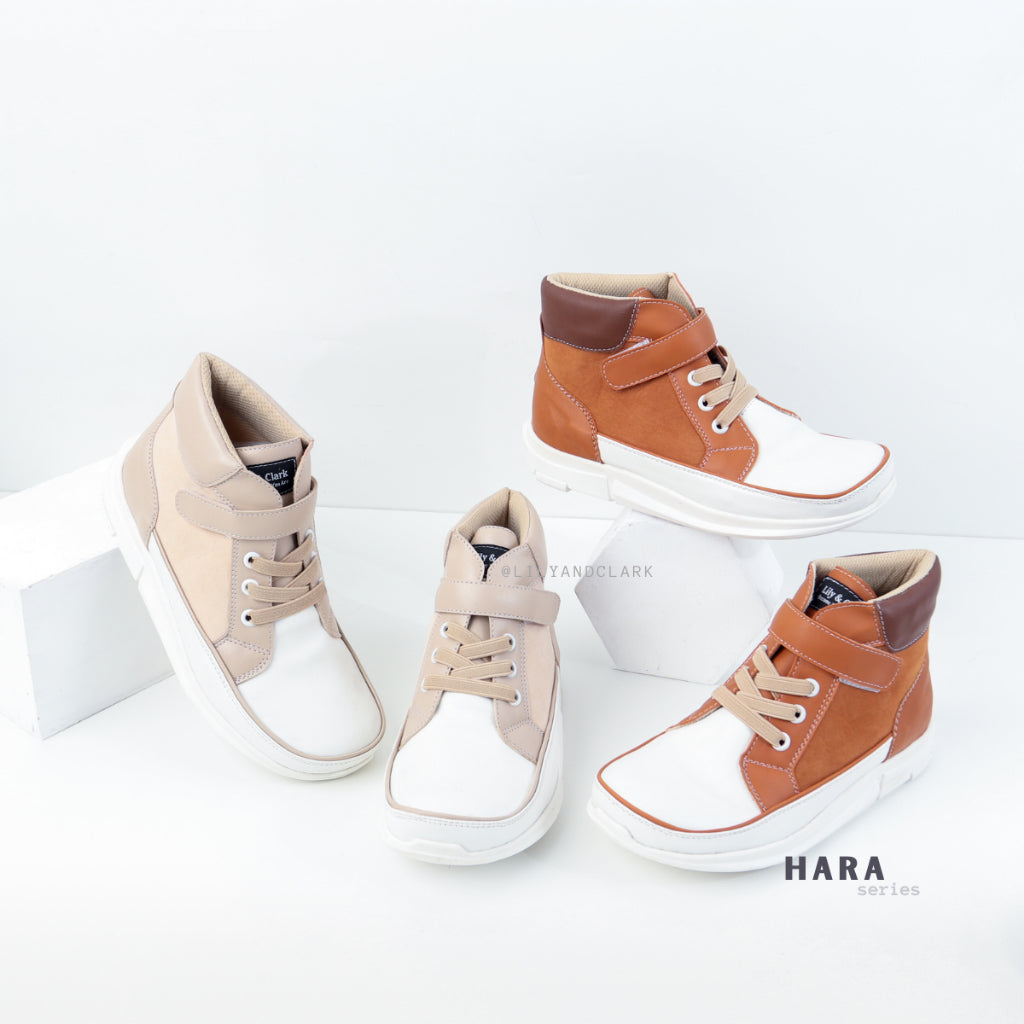 LILY AND CLARK Sepatu Boots anak Warna Mocca HARA01