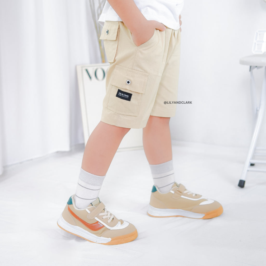 Celana Cargo Pendek Anak Cream - CAP01