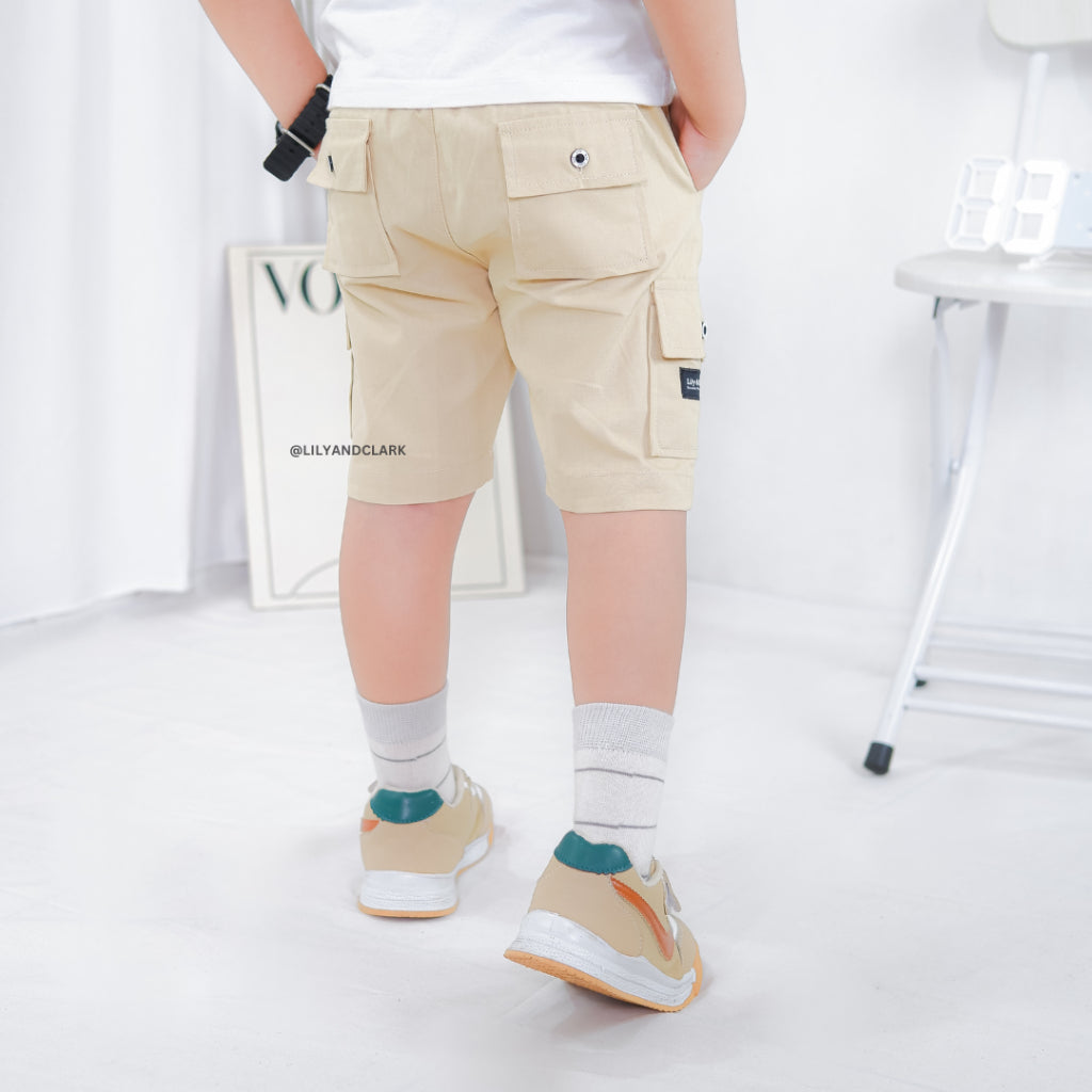 Celana Cargo Pendek Anak Cream - CAP01