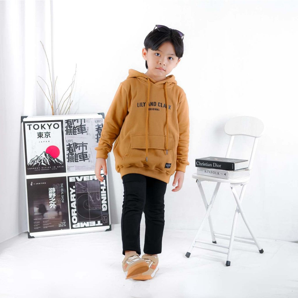 Hoodie Anak Almond Brown HD02