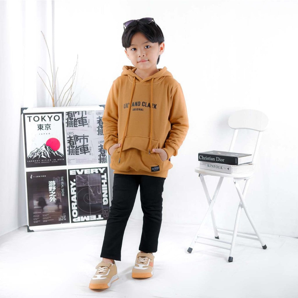 Hoodie Anak Almond Brown HD02