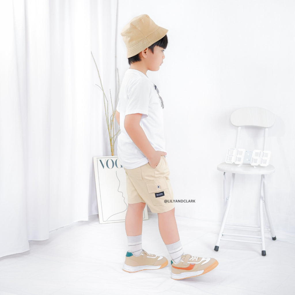 Celana Cargo Pendek Anak Cream - CAP01