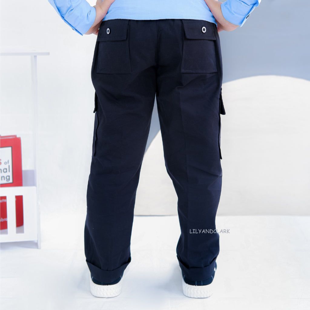 Celana Cargo Basic Hitam CA02