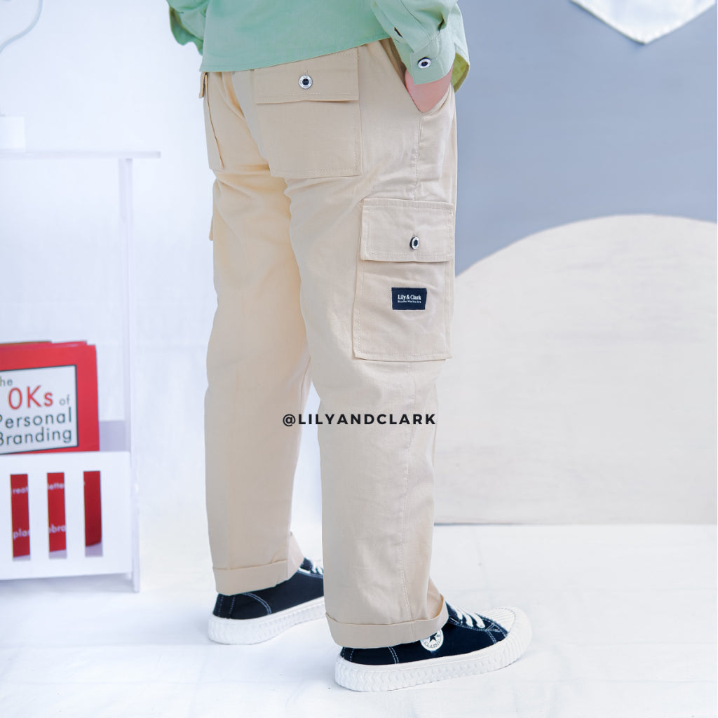 Celana Cargo Basic Cream CA01