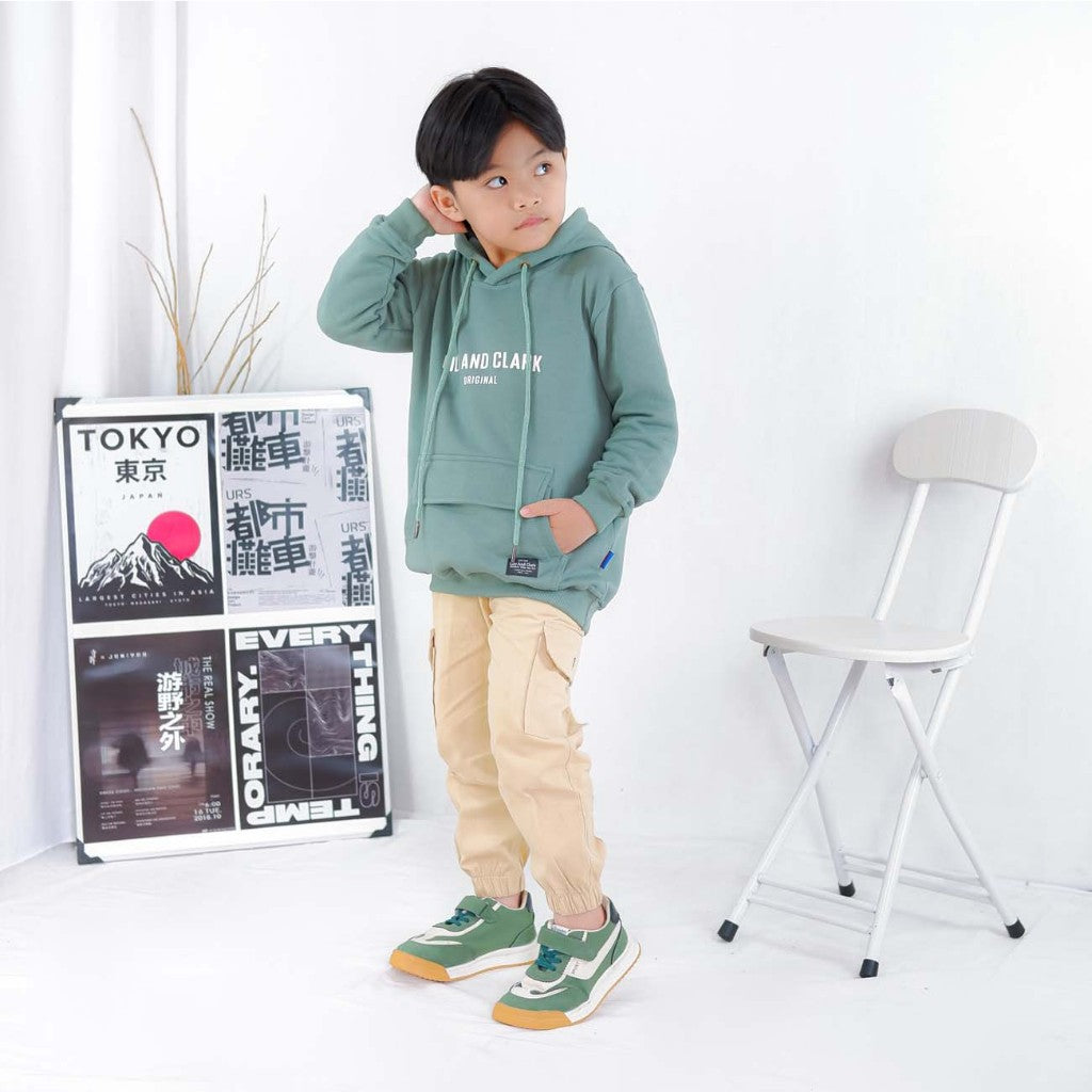 Hoodie Anak Mineral Hijau HD01