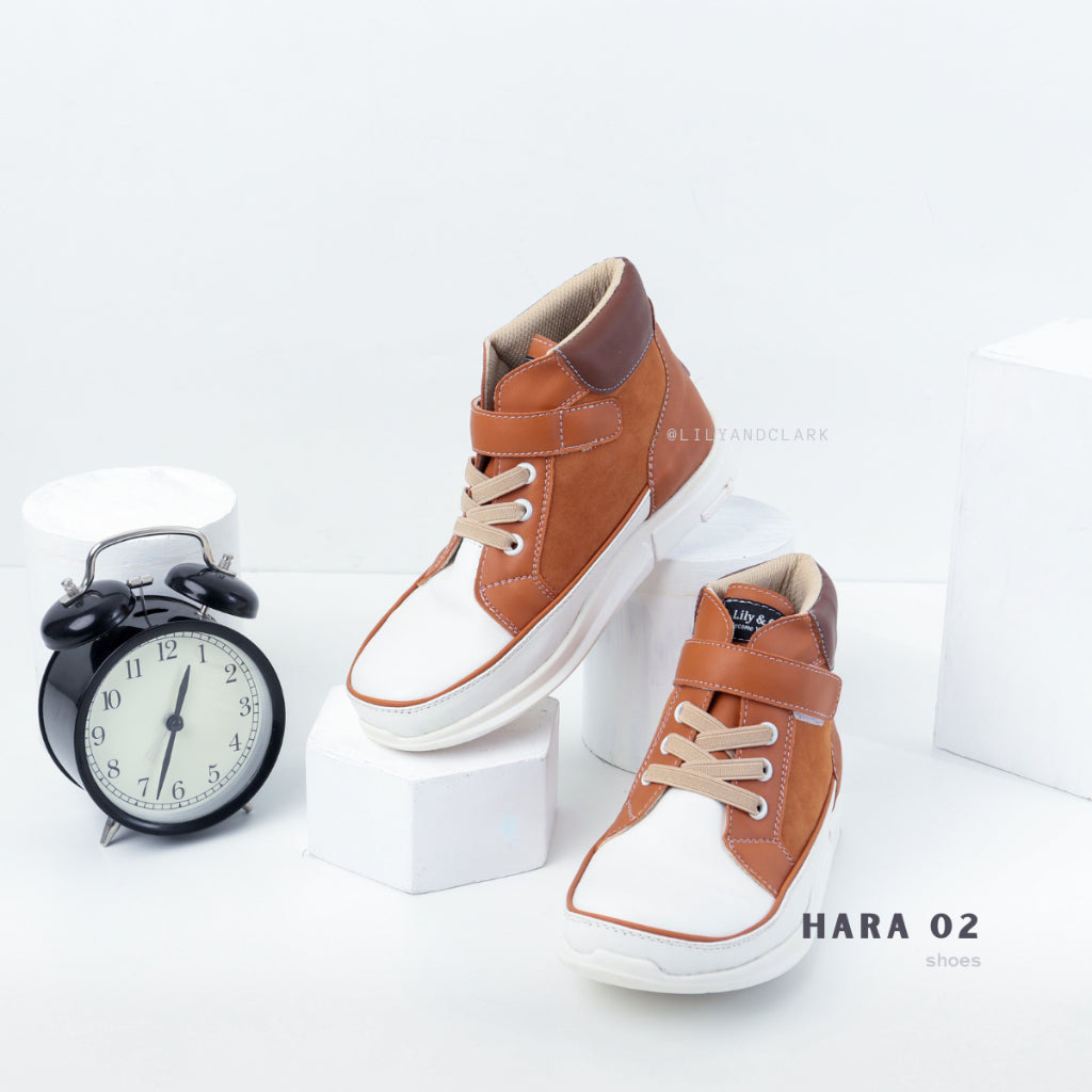 Sepatu Boots anak warna Coklat HARA02