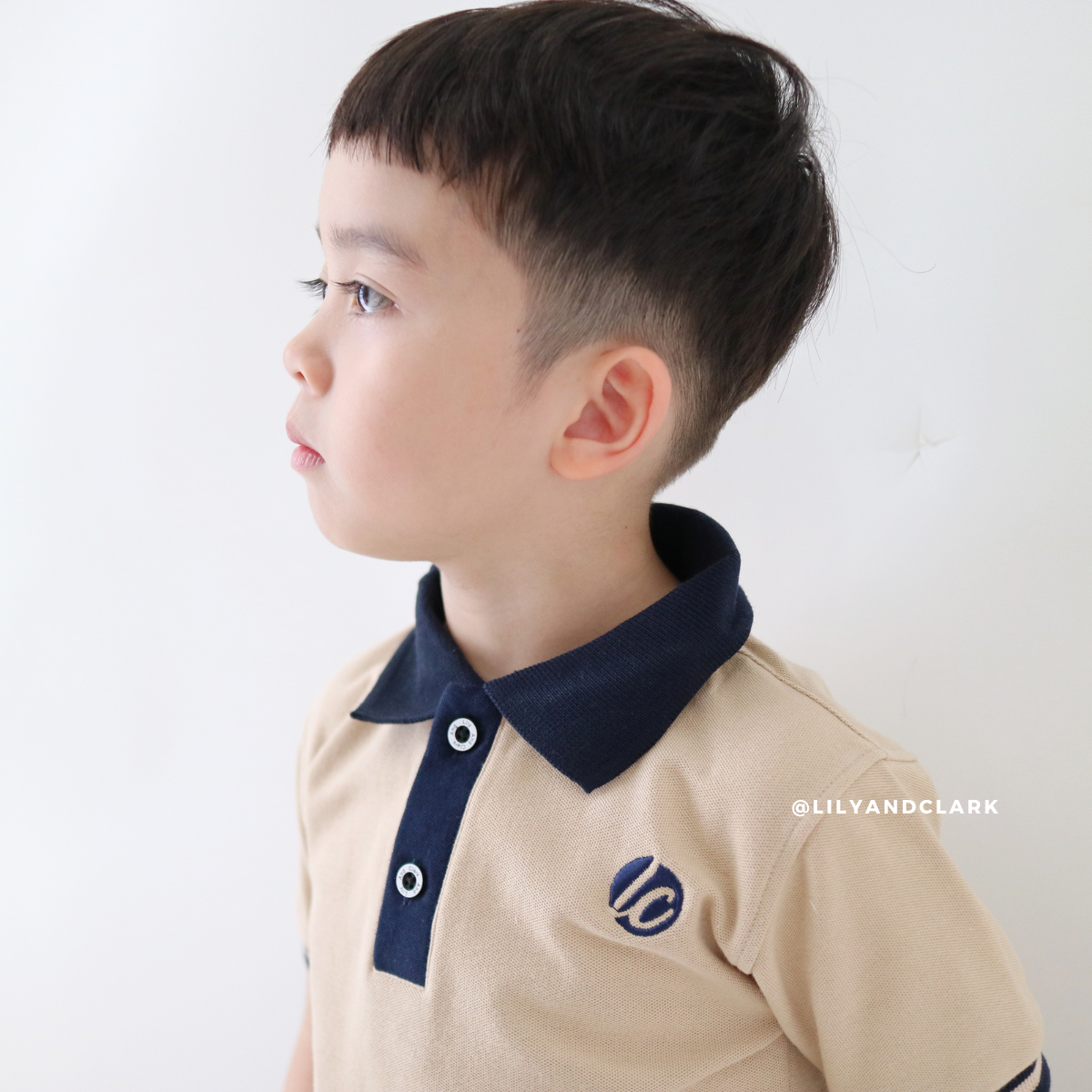 Lily And Clark Kaos Polo Anak Laki-Laki Warna Khaki KK09
