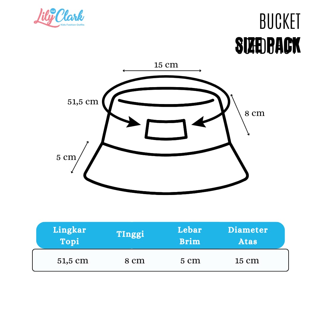 Lily And Clark Topi Bucket Tali Anak BC03-ARMY