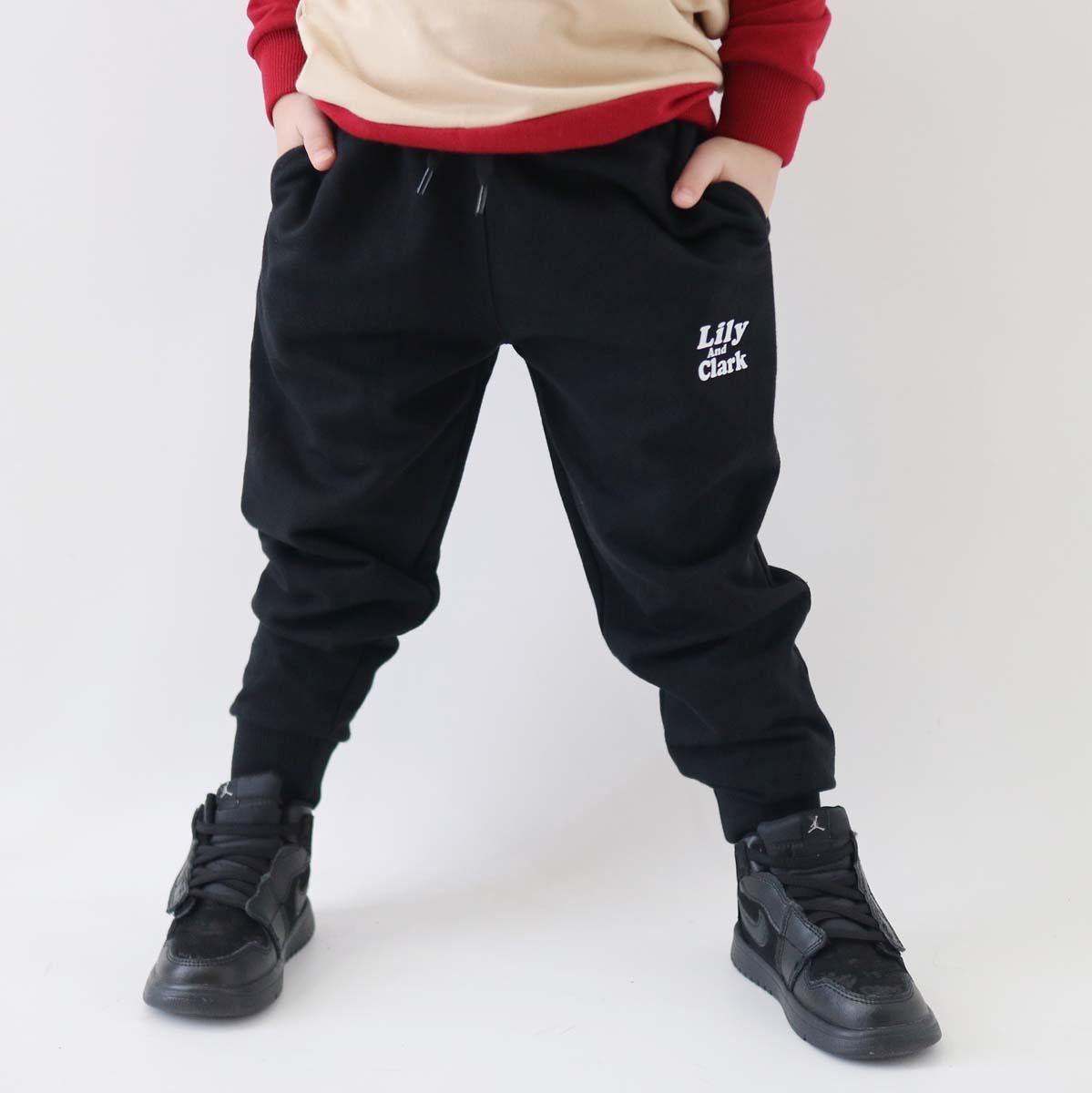 Lily And Clark Celana Panjang Anak Baby Tery Warna Hitam Untuk Usia 2-15 Tahun - BTL02