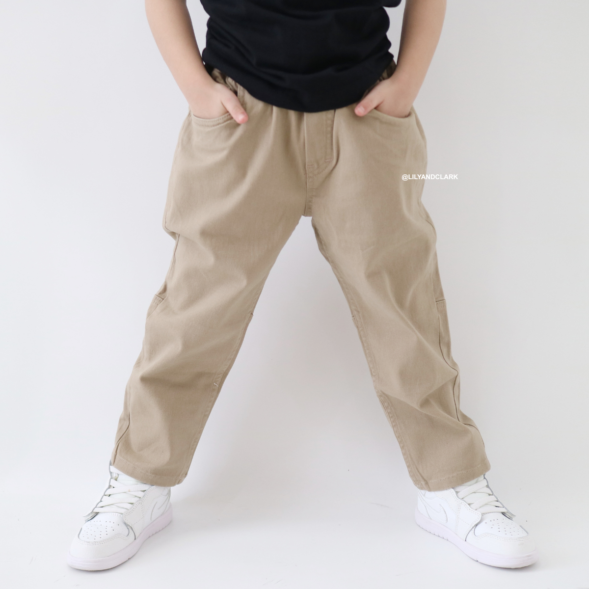 Lily And Clark CHINOS Anak BAGGY PANTS BASIC CB01 KHAKI