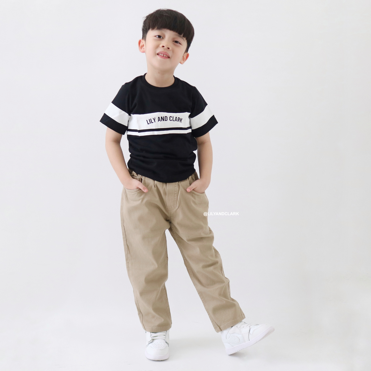 Lily And Clark CHINOS Anak BAGGY PANTS BASIC CB01 KHAKI