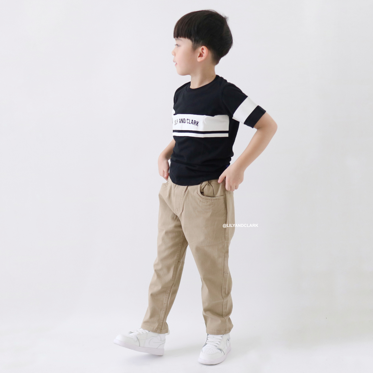 Lily And Clark CHINOS Anak BAGGY PANTS BASIC CB01 KHAKI