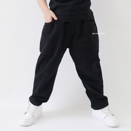 LILY AND CLARK CHINOS BAGGY PANTS BASIC CB02 HITAM