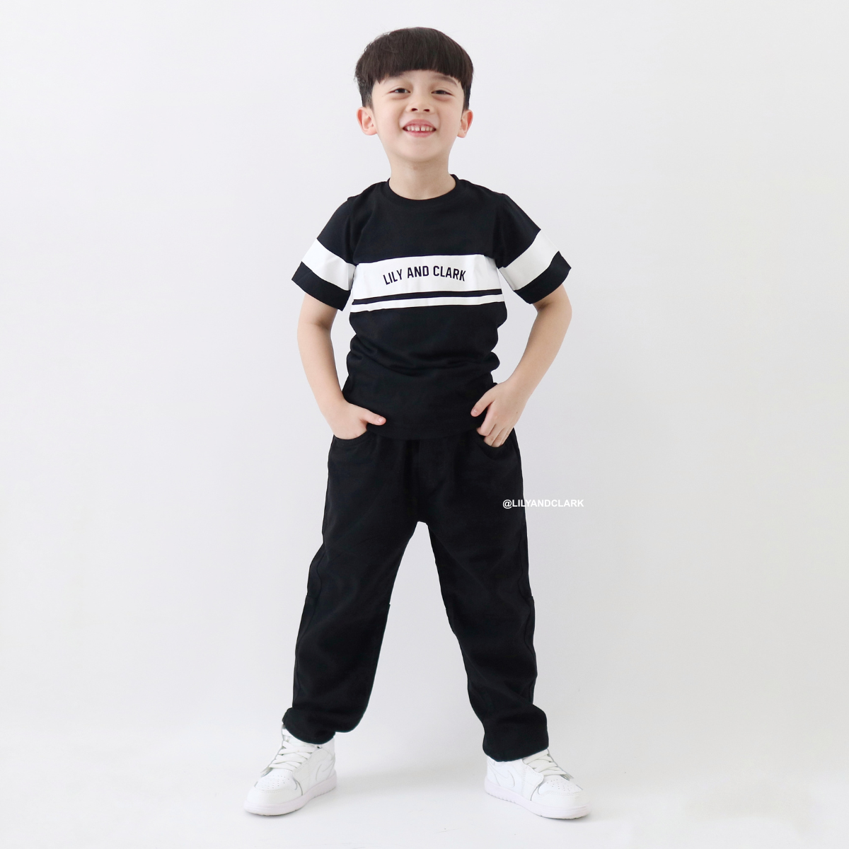 LILY AND CLARK CHINOS BAGGY PANTS BASIC CB02 HITAM