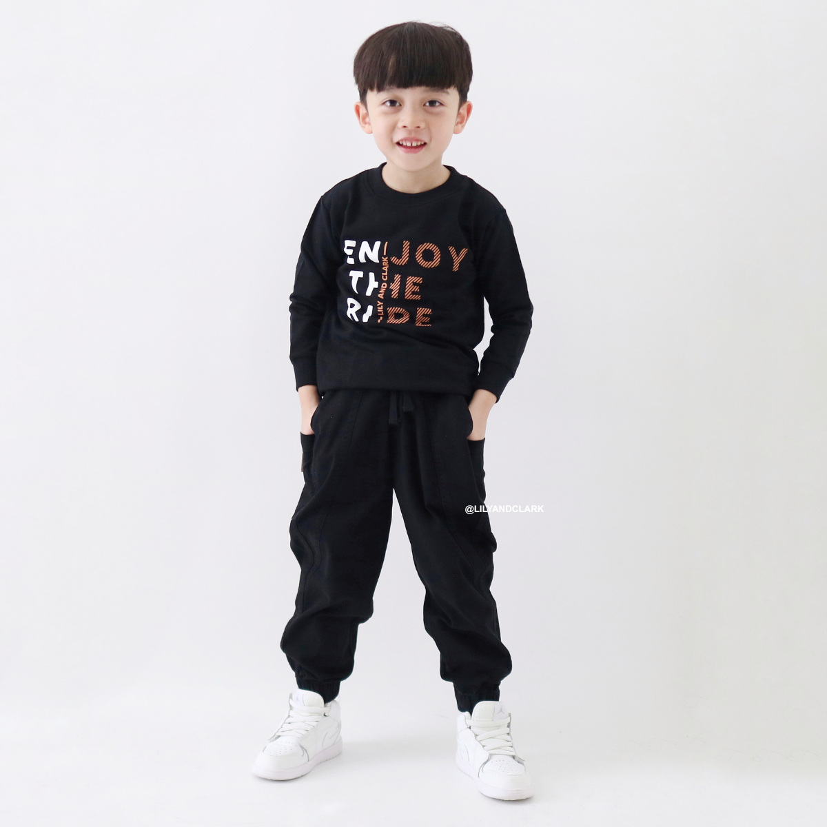 Lily And Clark CHINOS BAGGY PANTS JOGER CBJ02 HITAM