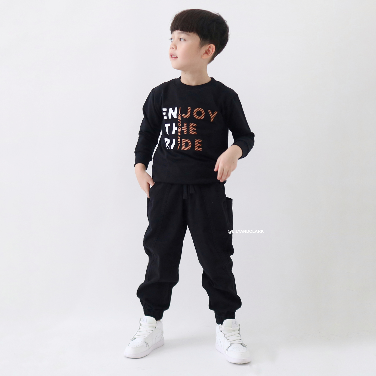 Lily And Clark CHINOS BAGGY PANTS JOGER CBJ02 HITAM