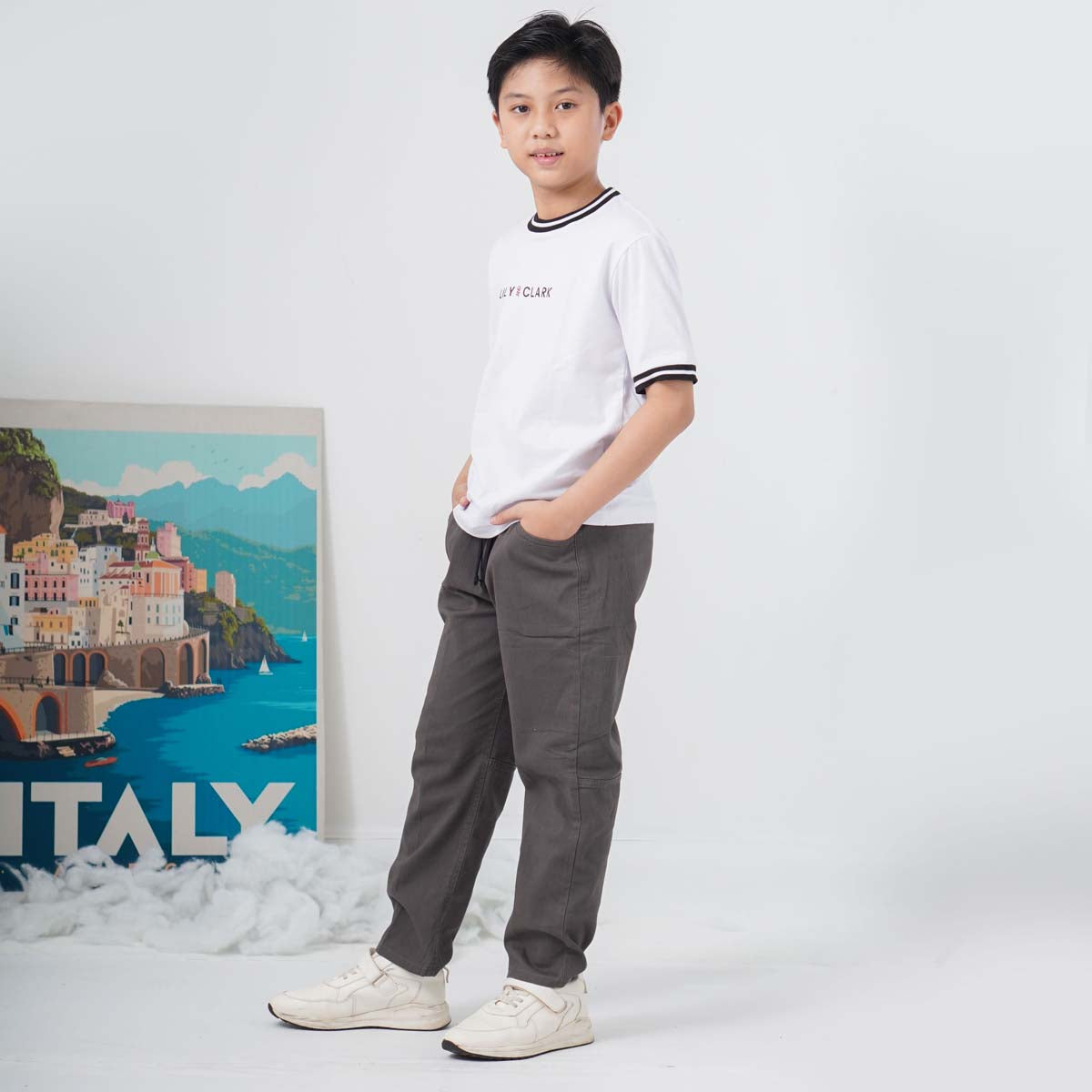 Lily And Clark Kaos Anak Warna Putih RIB SALUR KLC130