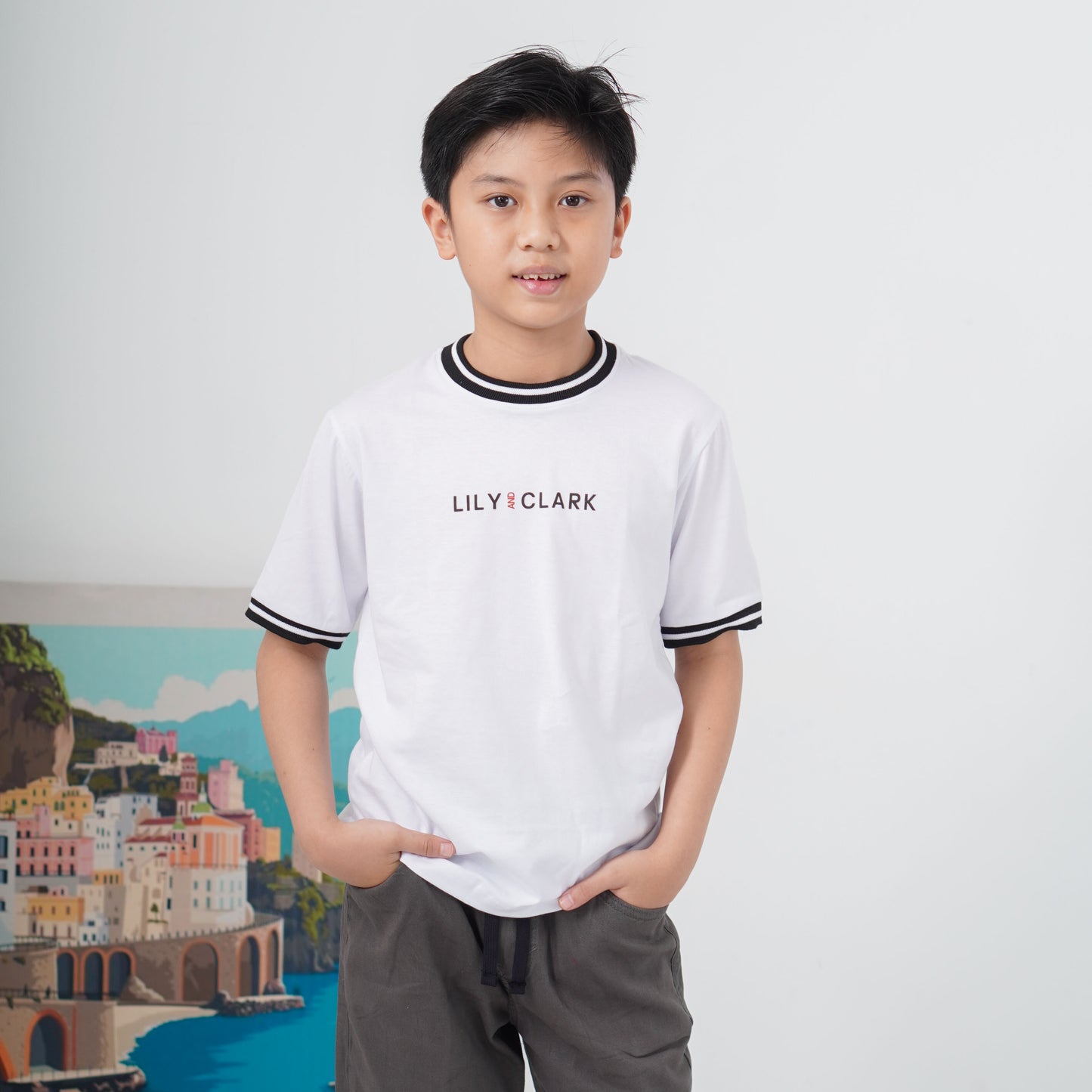 Lily And Clark Kaos Anak Warna Putih RIB SALUR KLC130