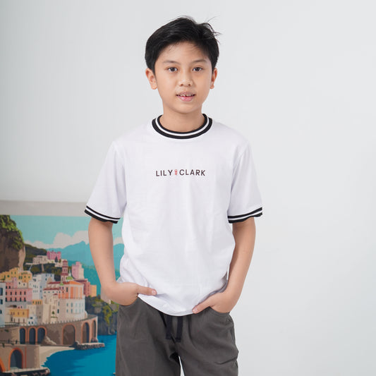 Lily And Clark Kaos Anak Warna Putih RIB SALUR KLC130