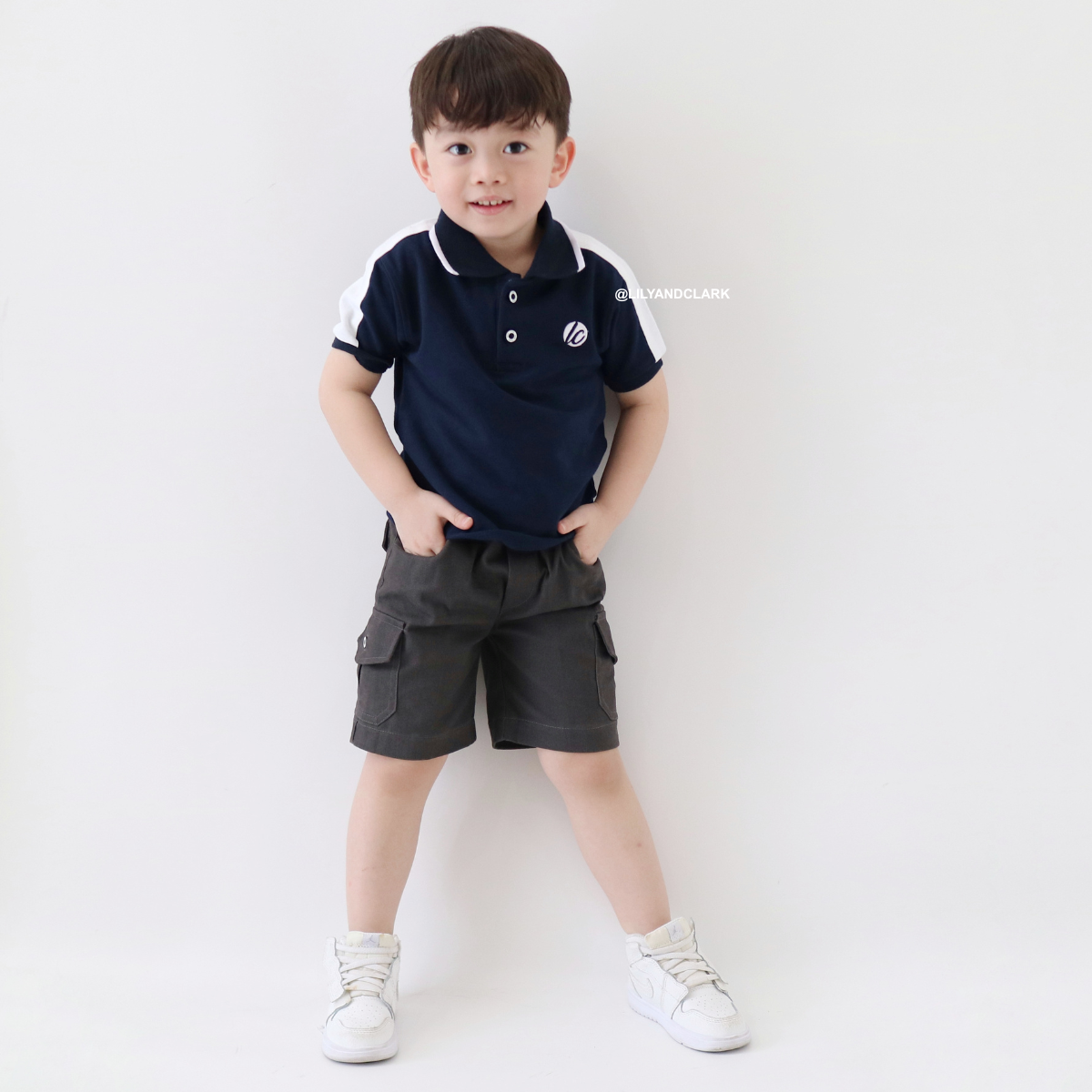 Lily And Clark Celana Pendek Cargo Chino CGP04 Abu