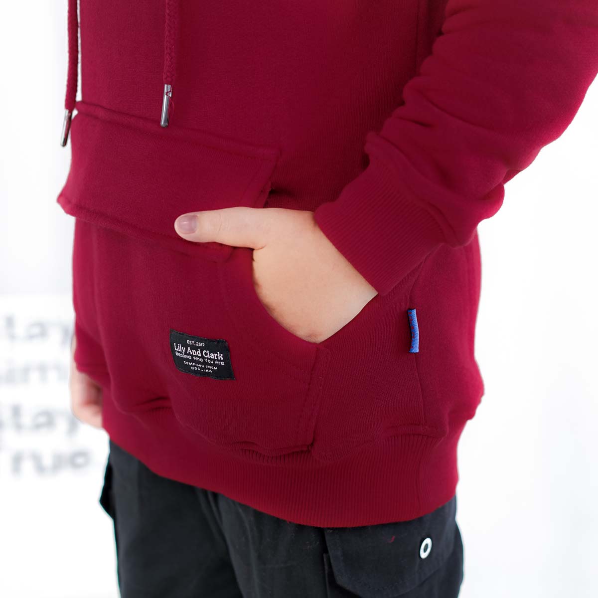 Hoodie Anak Maroon HD04