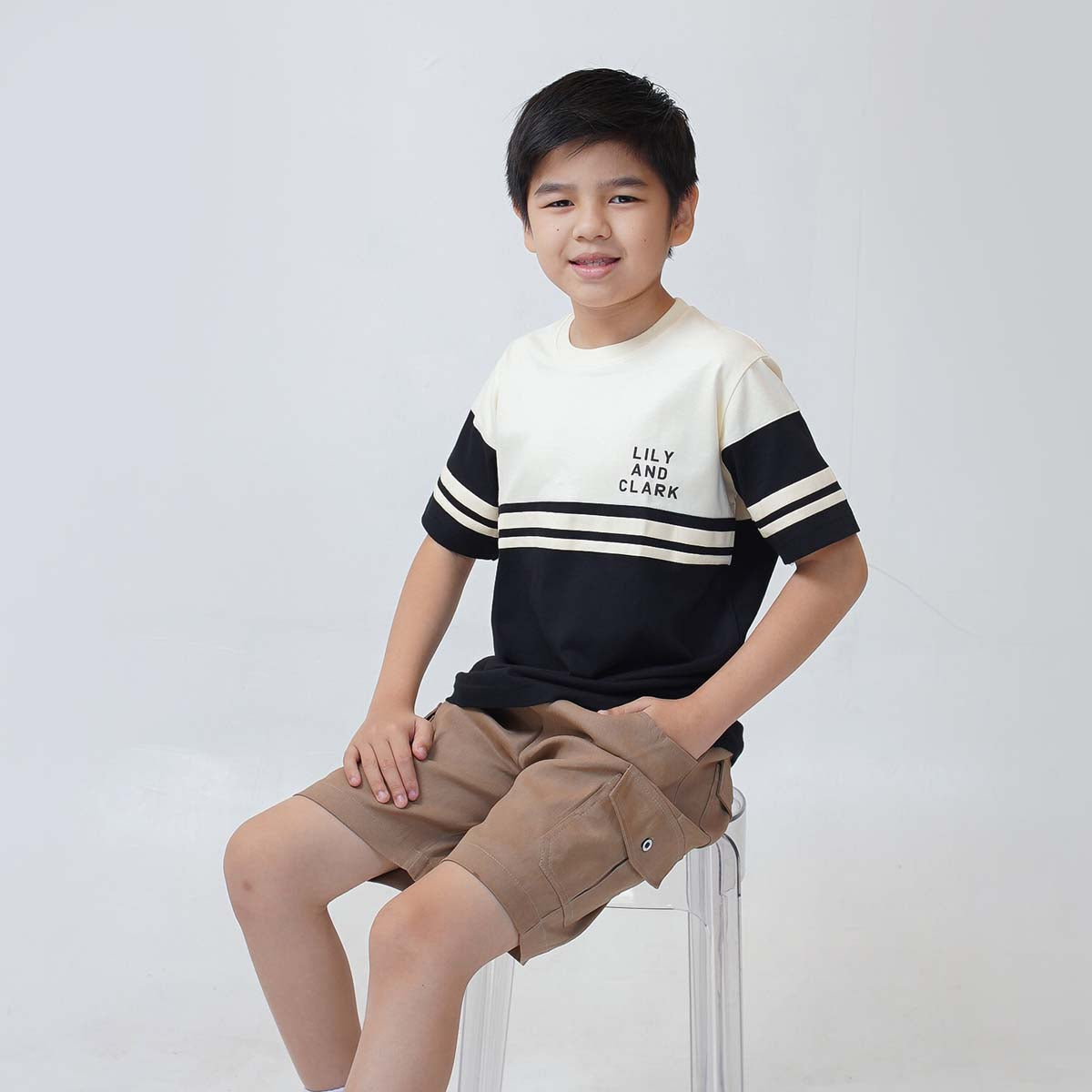 Lily And Clark Kaos Anak Warna Hitam Combine - KLC128-HITAM