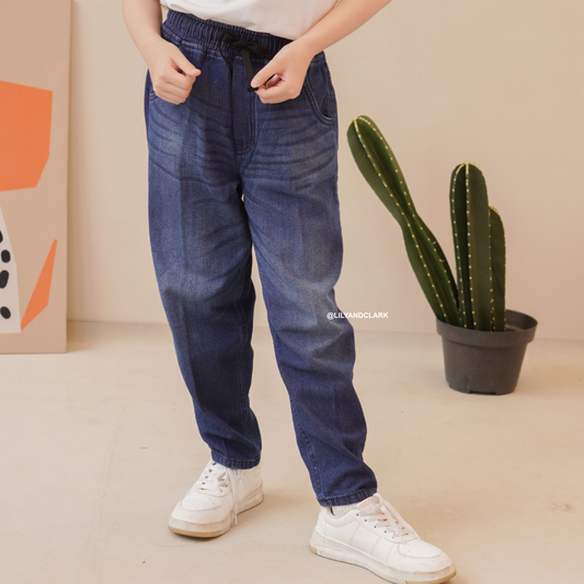 LILY AND CLARK Celana Jeans Baggy Basic Anak Untuk Usia 2-15 Tahun - JBB01