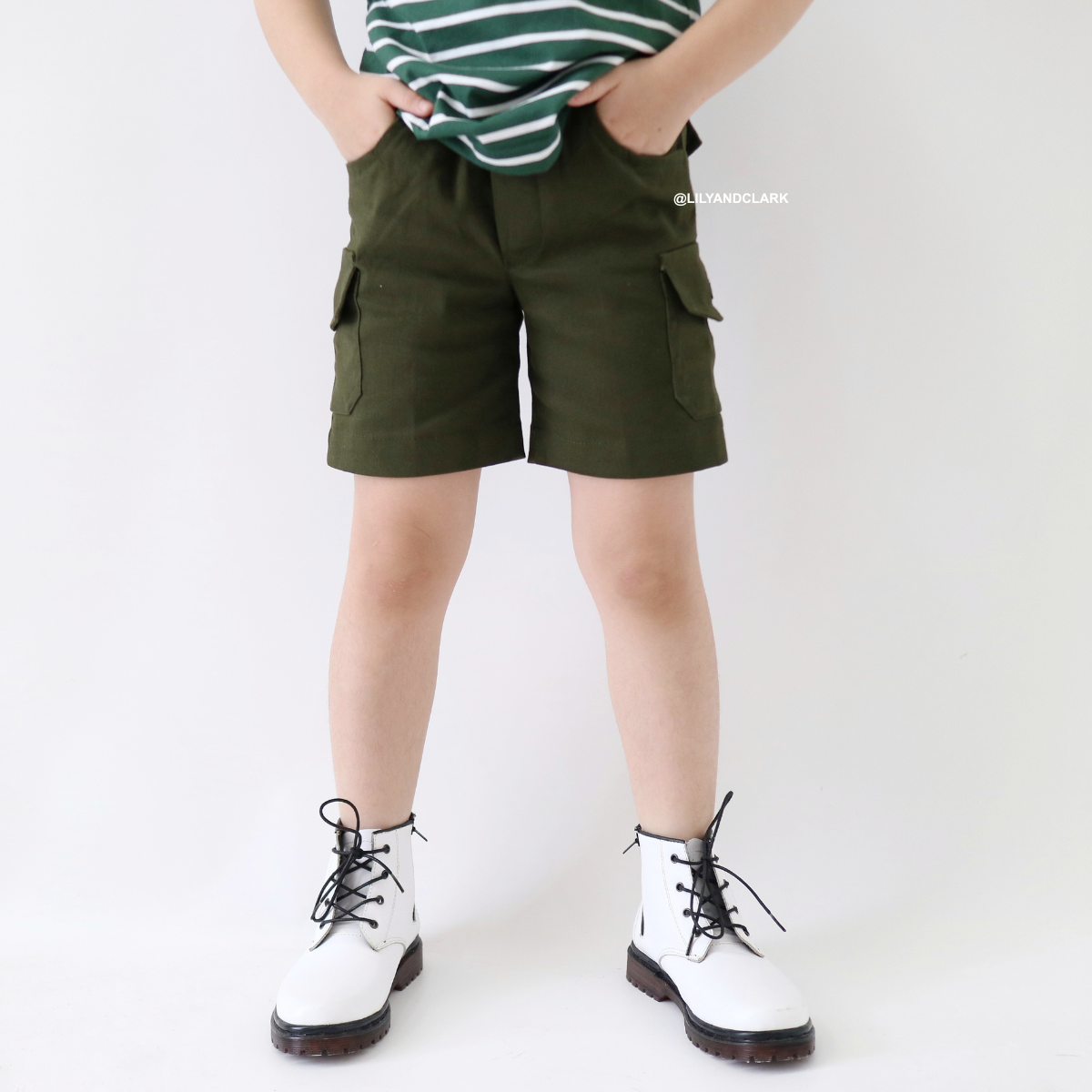 Lily And Clark Celana Cargo Chino Pendek CGP03 Army