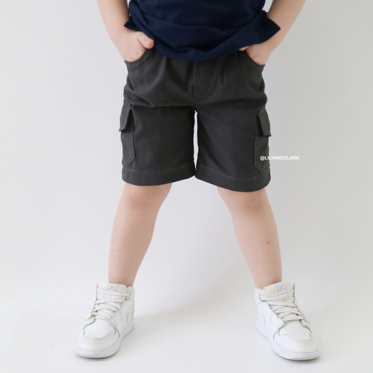 Lily And Clark Celana Pendek Cargo Chino CGP04 Abu