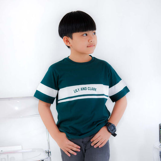 Lily And Clark Kaos Anak Laki-Laki Warna Hijau - KLC122-HIJAU