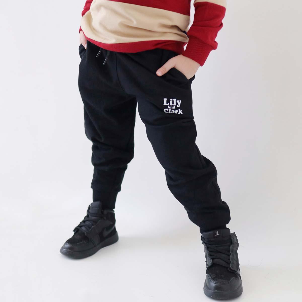 Lily And Clark Celana Panjang Anak Baby Tery Warna Hitam Untuk Usia 2-15 Tahun - BTL02