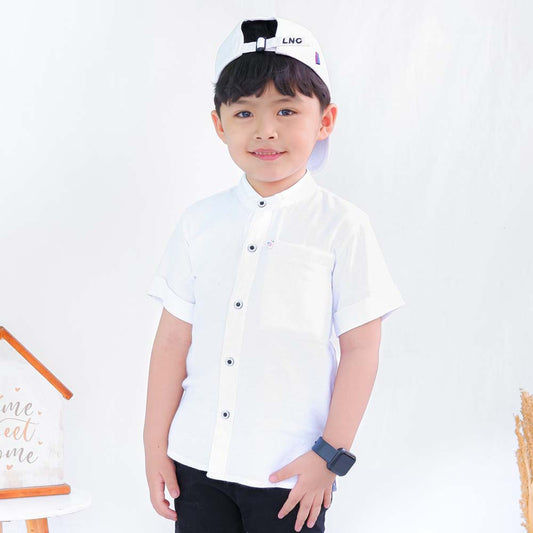 KEMEJA PENDEK ANAK LINEN KL02