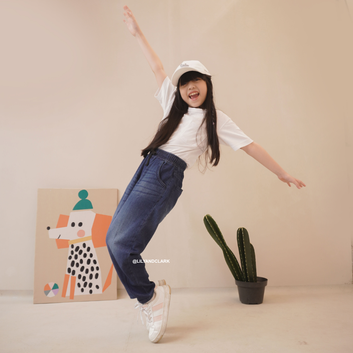 LILY AND CLARK Celana Jeans Baggy Basic Anak Untuk Usia 2-15 Tahun - JBB01