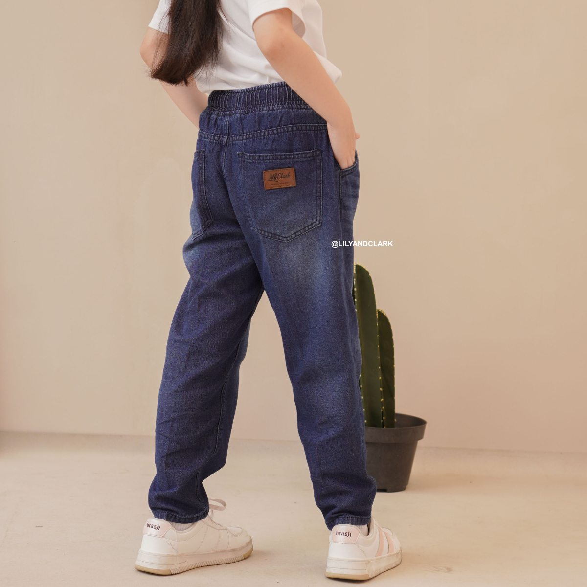 LILY AND CLARK Celana Jeans Baggy Basic Anak Untuk Usia 2-15 Tahun - JBB01
