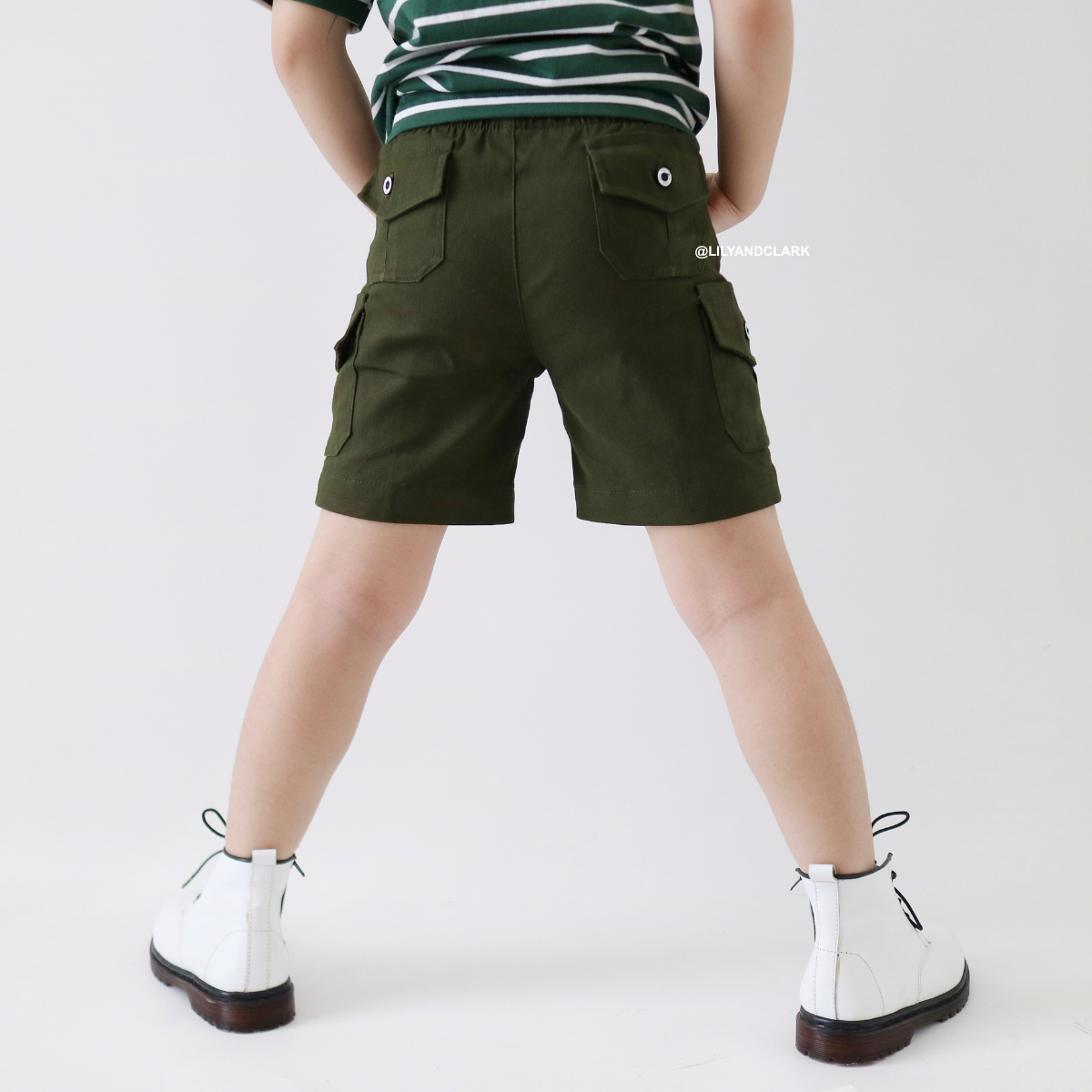 Lily And Clark Celana Cargo Chino Pendek CGP03 Army