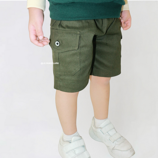 Lily And Clark Celana Cargo Chino Pendek CGP03 Army