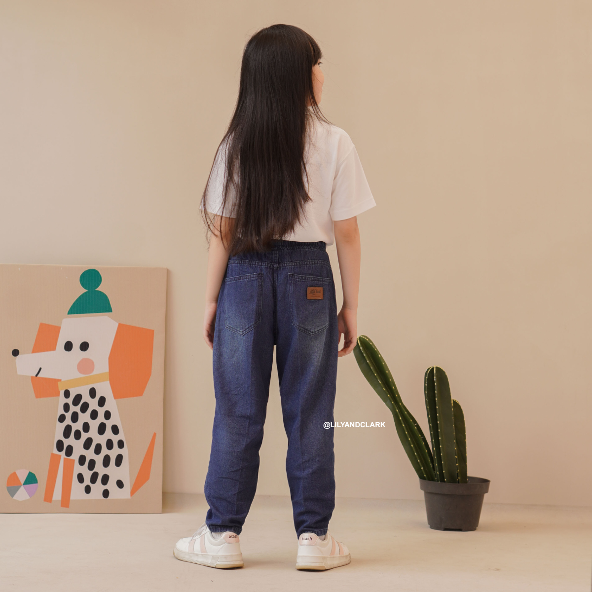 LILY AND CLARK Celana Jeans Baggy Basic Anak Untuk Usia 2-15 Tahun - JBB01