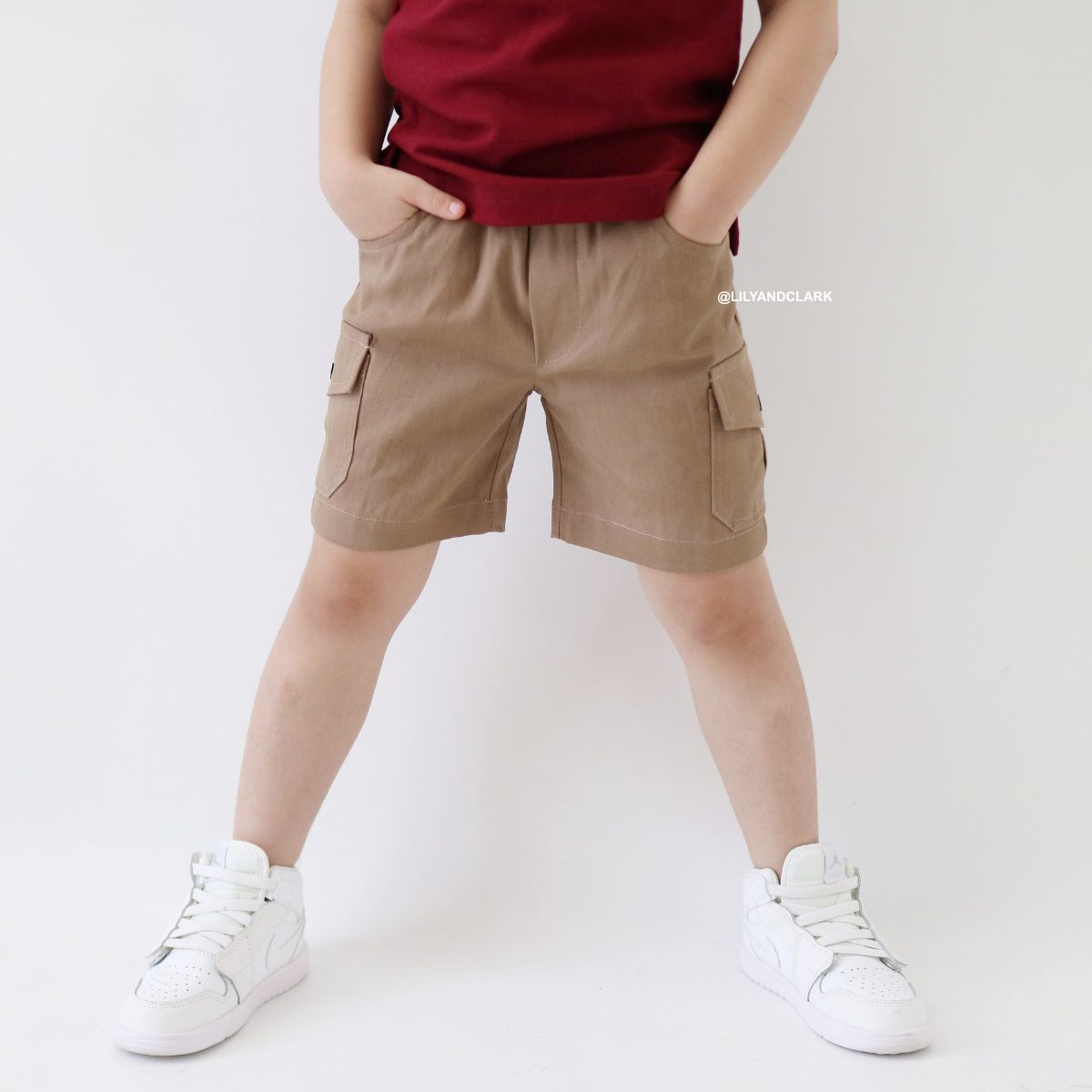 Lily And Clark Celana Cargo Chino Pendek CGP01 KHAKI