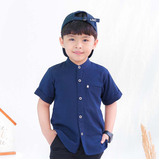 KEMEJA PENDEK ANAK LINEN KL01