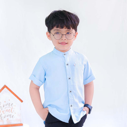 KEMEJA PENDEK ANAK LINEN KL05