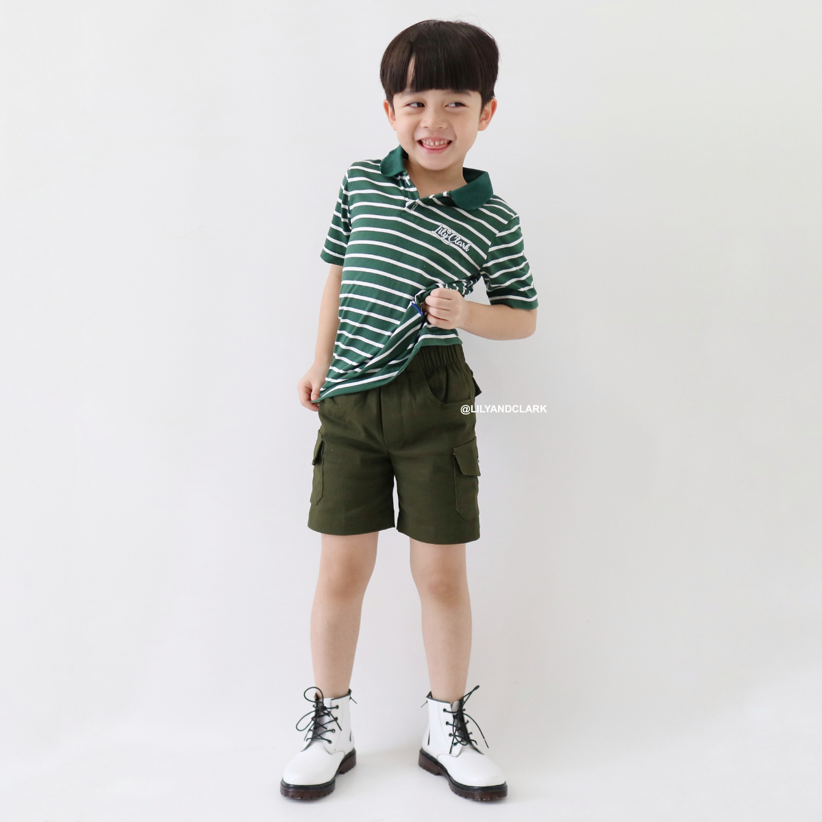 Lily And Clark Celana Cargo Chino Pendek CGP03 Army