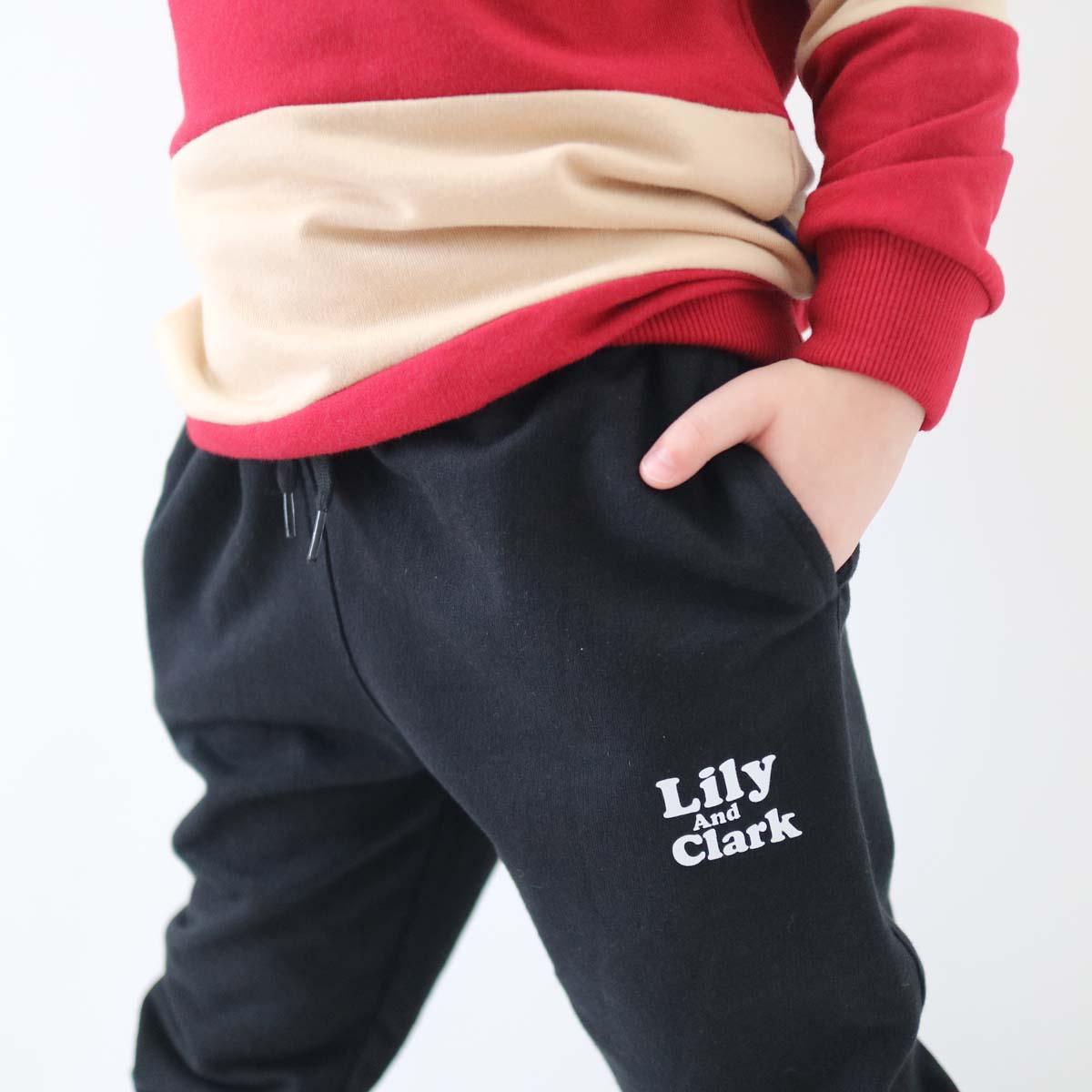 Lily And Clark Celana Panjang Anak Baby Tery Warna Hitam Untuk Usia 2-15 Tahun - BTL02