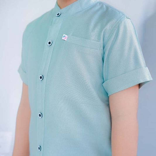 KEMEJA PENDEK ANAK LINEN KL07
