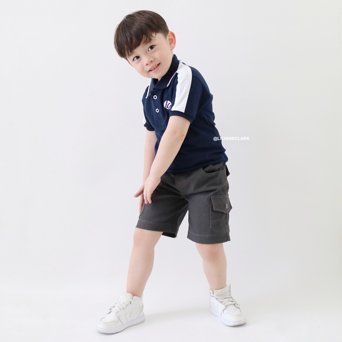 Lily And Clark Celana Pendek Cargo Chino CGP04 Abu