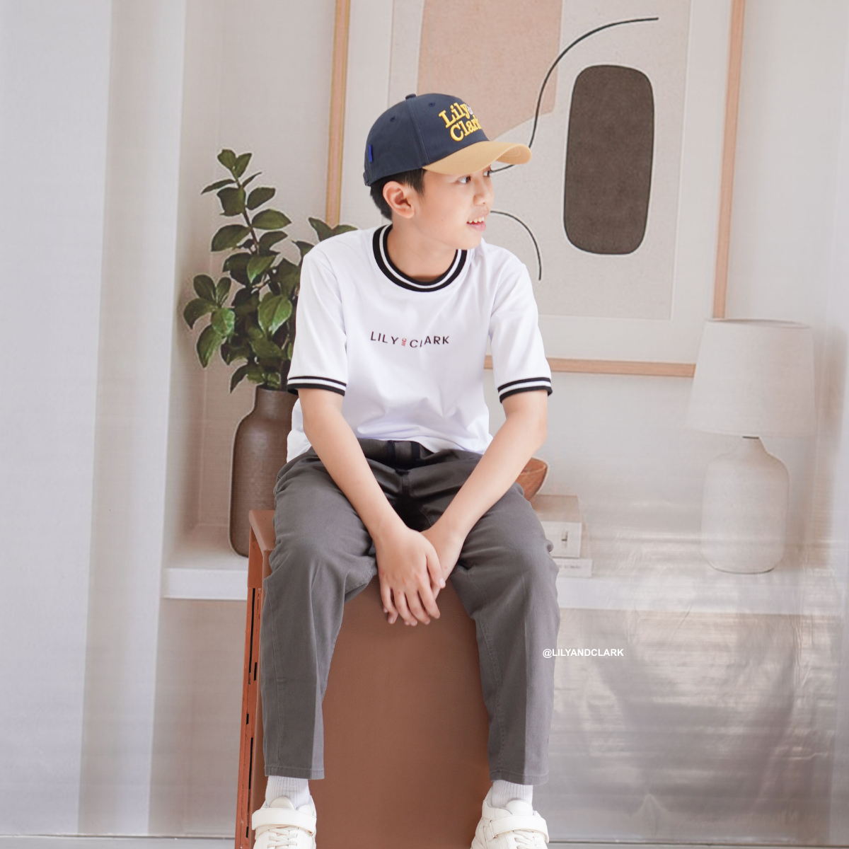 LILY AND CLARK CHINOS BAGGY PANTS BASIC Warna Abu CB03