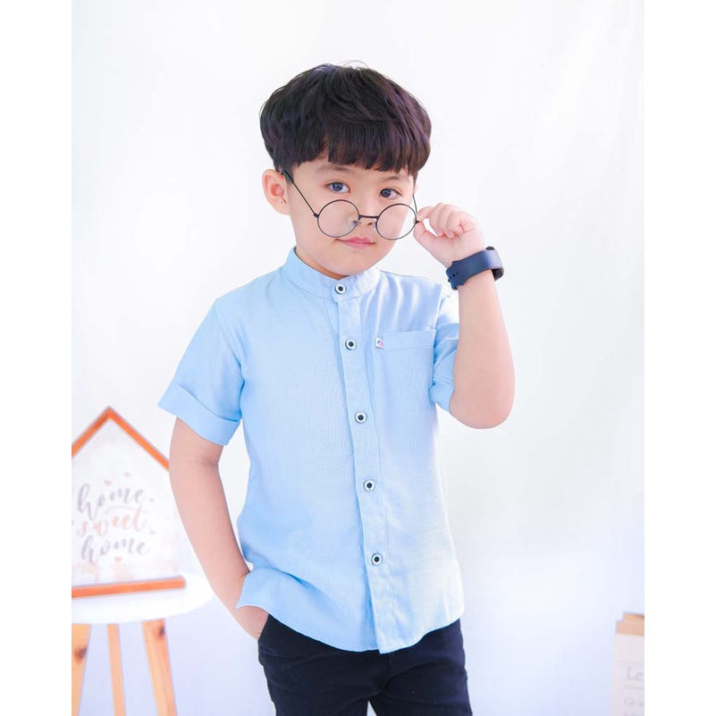 KEMEJA PENDEK ANAK LINEN KL05