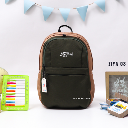 LILY AND CLARK Tas Ransel Anak warna Army Combine ZIYA-03