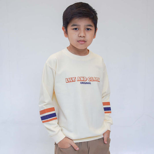 Lily And Clark Sweater Anak Warna Cream ST30