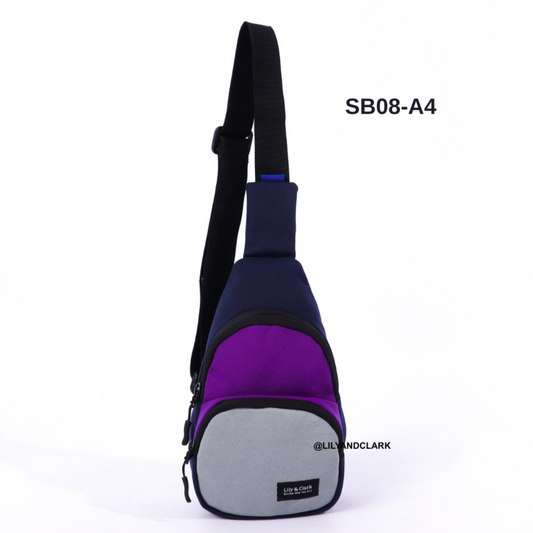 Lily And Clark Tas Selempang Anak Warna Violet kombinasi - SB08-A4