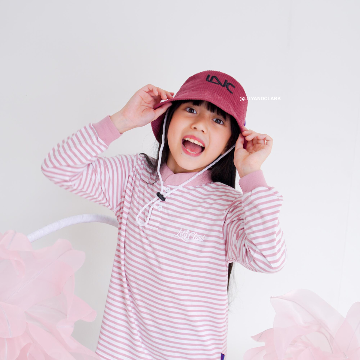 Lily And Clark Topi Bucket Tali Anak BC06-MAUVE